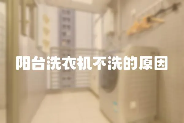 陽臺洗衣機不洗的原因