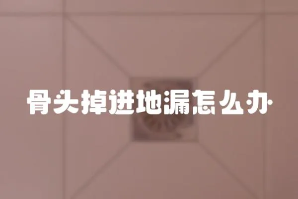 骨頭掉進地漏怎么辦