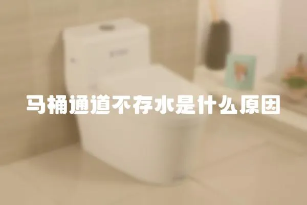 馬桶通道不存水是什么原因