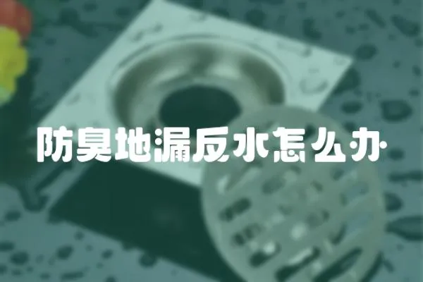 防臭地漏反水怎么辦
