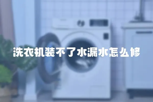 洗衣機裝不了水漏水怎么修