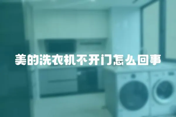 美的洗衣機不開門怎么回事