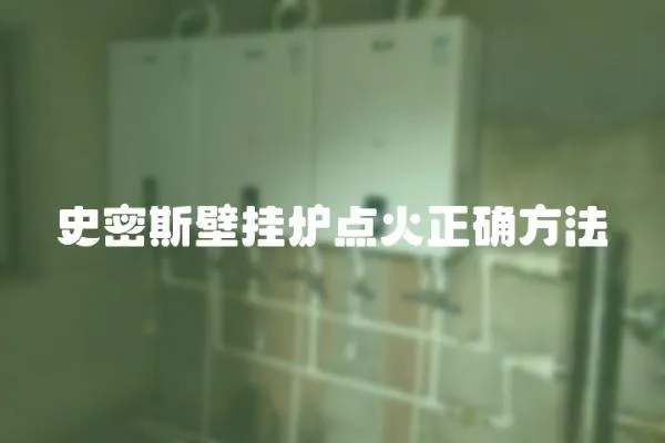 史密斯壁掛爐點火正確方法