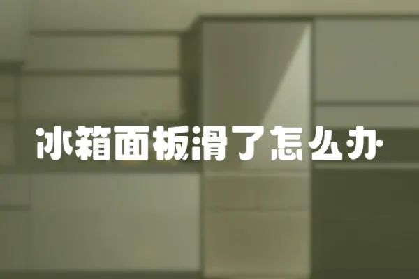 冰箱面板滑了怎么辦