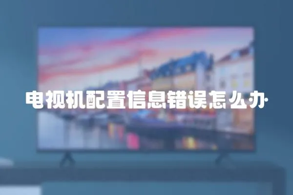 電視機(jī)配置信息錯(cuò)誤怎么辦