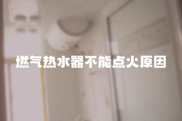燃氣熱水器不能點火原因