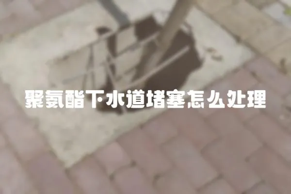 聚氨酯下水道堵塞怎么處理