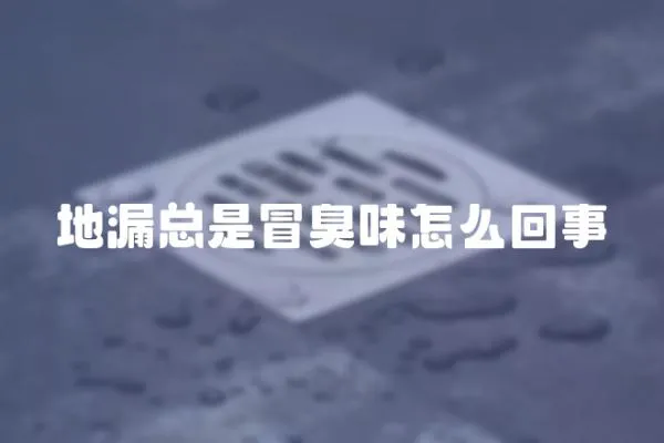 地漏總是冒臭味怎么回事