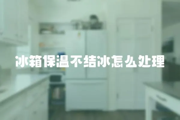 冰箱保溫不結(jié)冰怎么處理