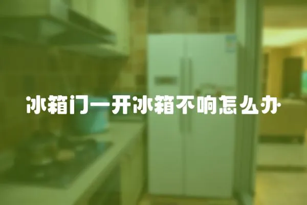 冰箱門一開冰箱不響怎么辦