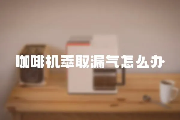 咖啡機萃取漏氣怎么辦