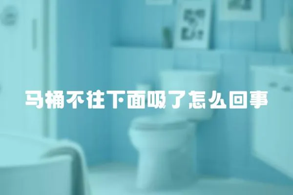 馬桶不往下面吸了怎么回事