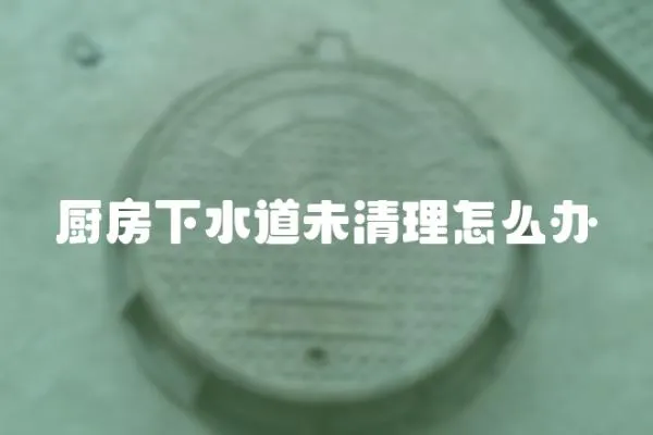 廚房下水道未清理怎么辦