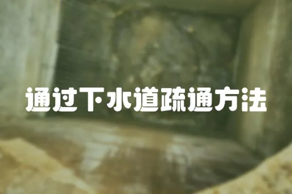 通過下水道疏通方法
