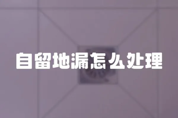 自留地漏怎么處理