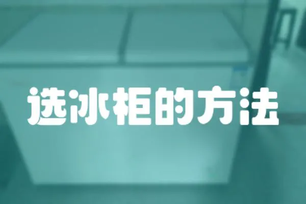 選冰柜的方法