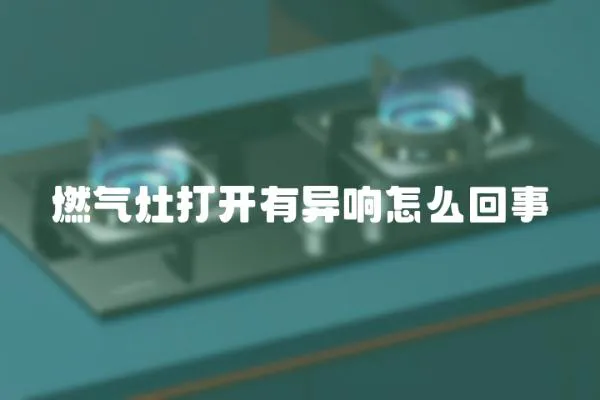 燃氣灶打開有異響怎么回事