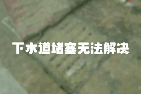 下水道堵塞無法解決