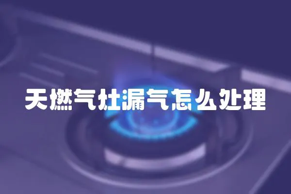 天燃气灶漏气怎么处理