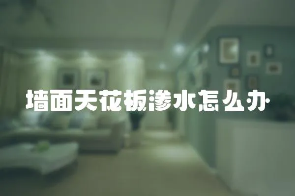 墻面天花板滲水怎么辦