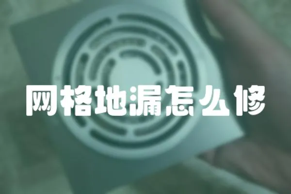 網格地漏怎么修