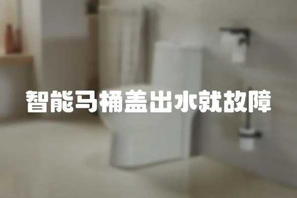 智能馬桶蓋出水就故障