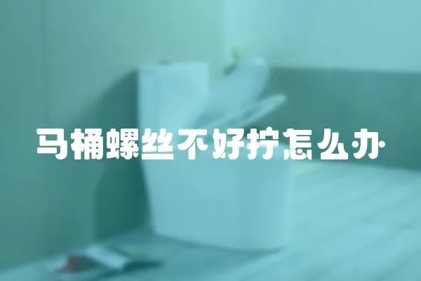 馬桶螺絲不好擰怎么辦