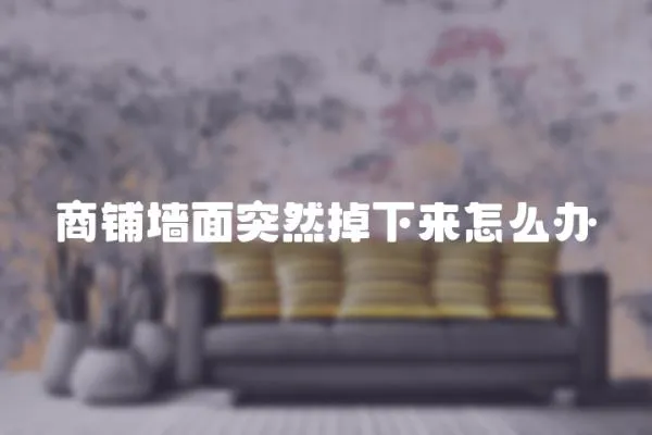 商鋪墻面突然掉下來怎么辦