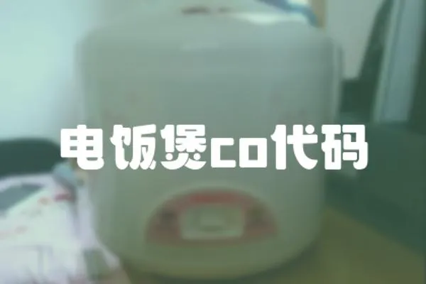 電飯煲co代碼