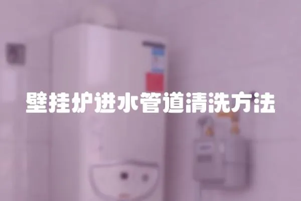 壁掛爐進水管道清洗方法