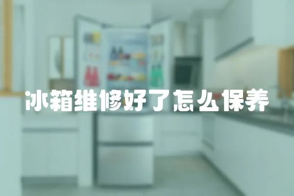 冰箱維修好了怎么保養