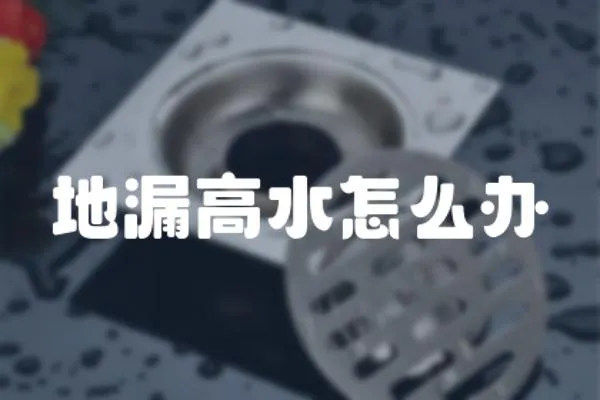 地漏高水怎么辦