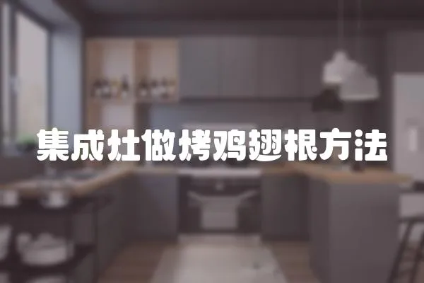 集成灶做烤雞翅根方法