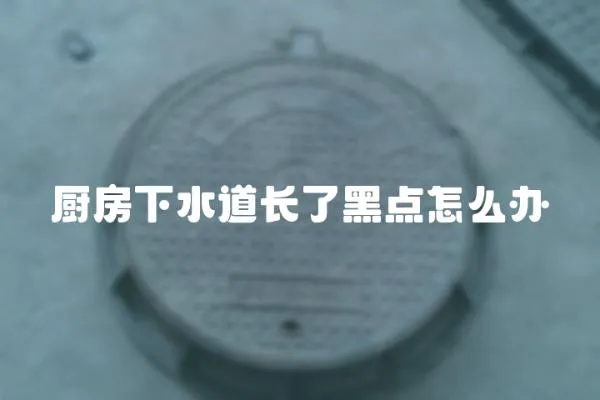 廚房下水道長了黑點(diǎn)怎么辦