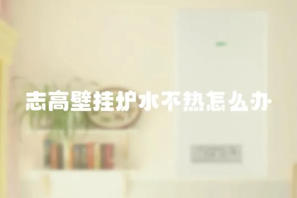 志高壁掛爐水不熱怎么辦