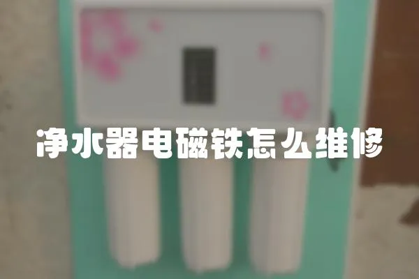 凈水器電磁鐵怎么維修