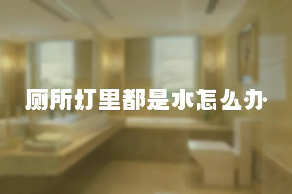 廁所燈里都是水怎么辦