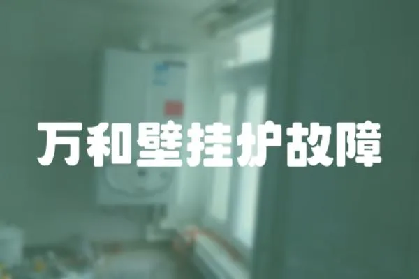 萬和壁掛爐故障