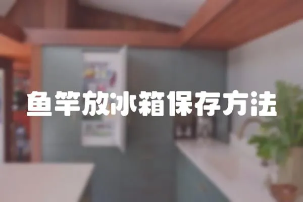魚竿放冰箱保存方法