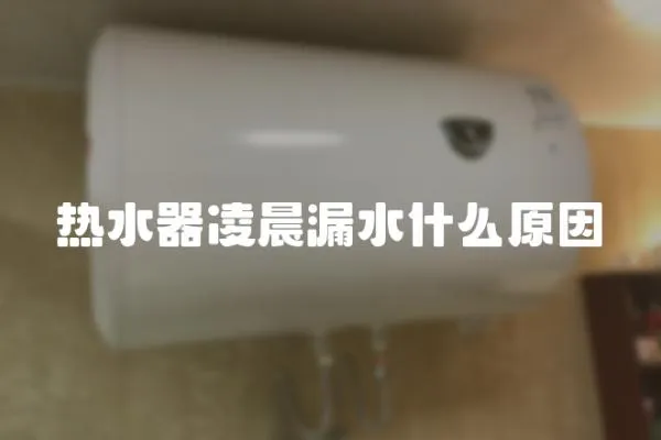 熱水器凌晨漏水什么原因