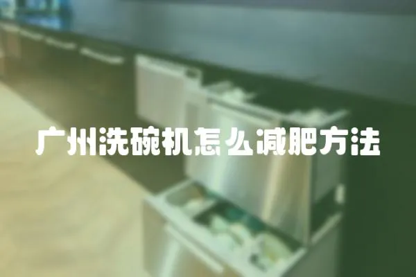 廣州洗碗機怎么減肥方法