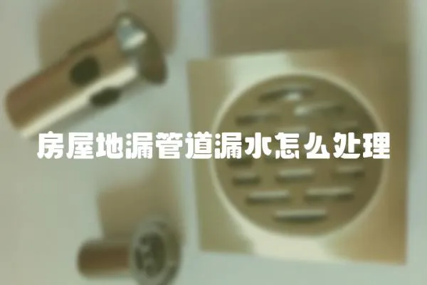 房屋地漏管道漏水怎么處理