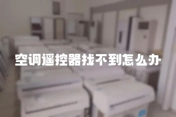 空調(diào)遙控器找不到怎么辦