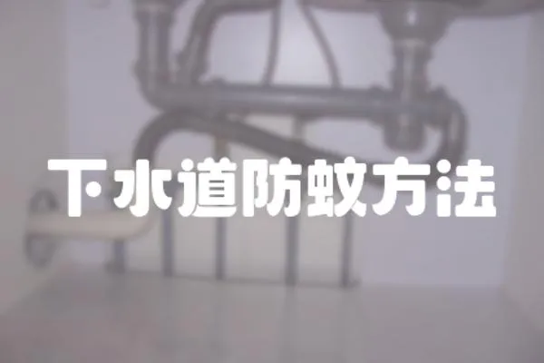 下水道防蚊方法