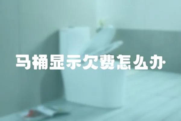 馬桶顯示欠費怎么辦