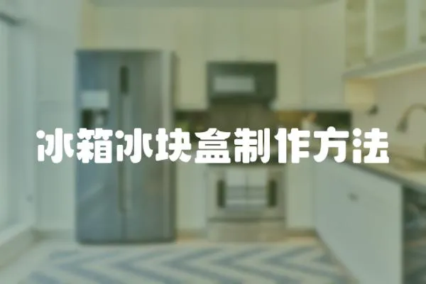 冰箱冰塊盒制作方法