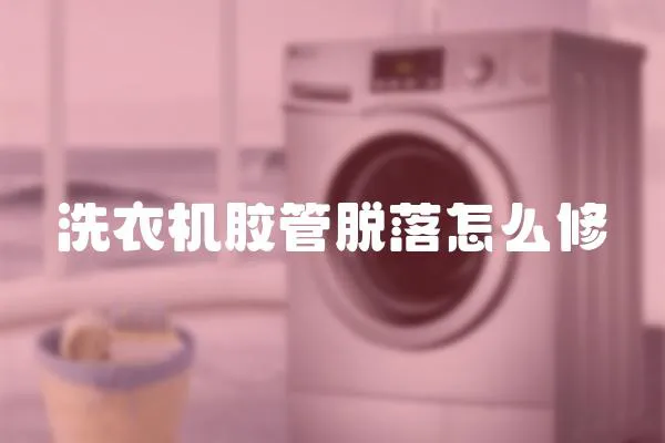 洗衣機(jī)膠管脫落怎么修
