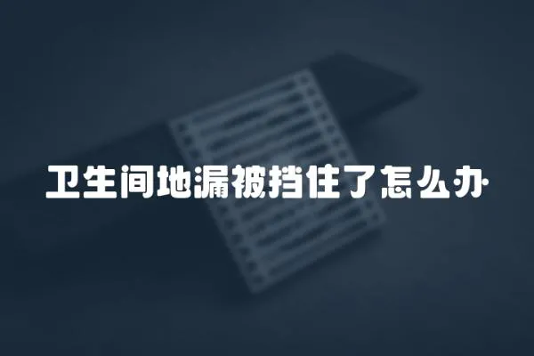 衛生間地漏被擋住了怎么辦