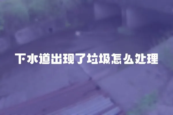 下水道出現(xiàn)了垃圾怎么處理