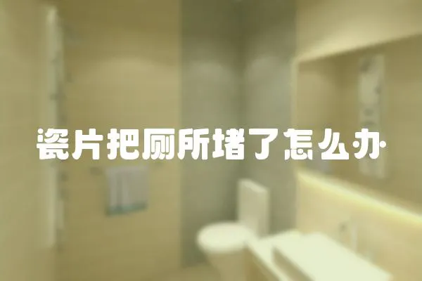 瓷片把廁所堵了怎么辦